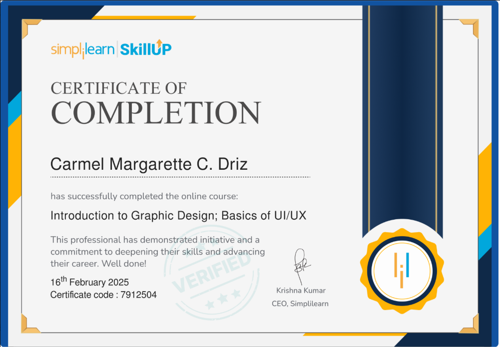 Introduction to Graphic Design Certificate