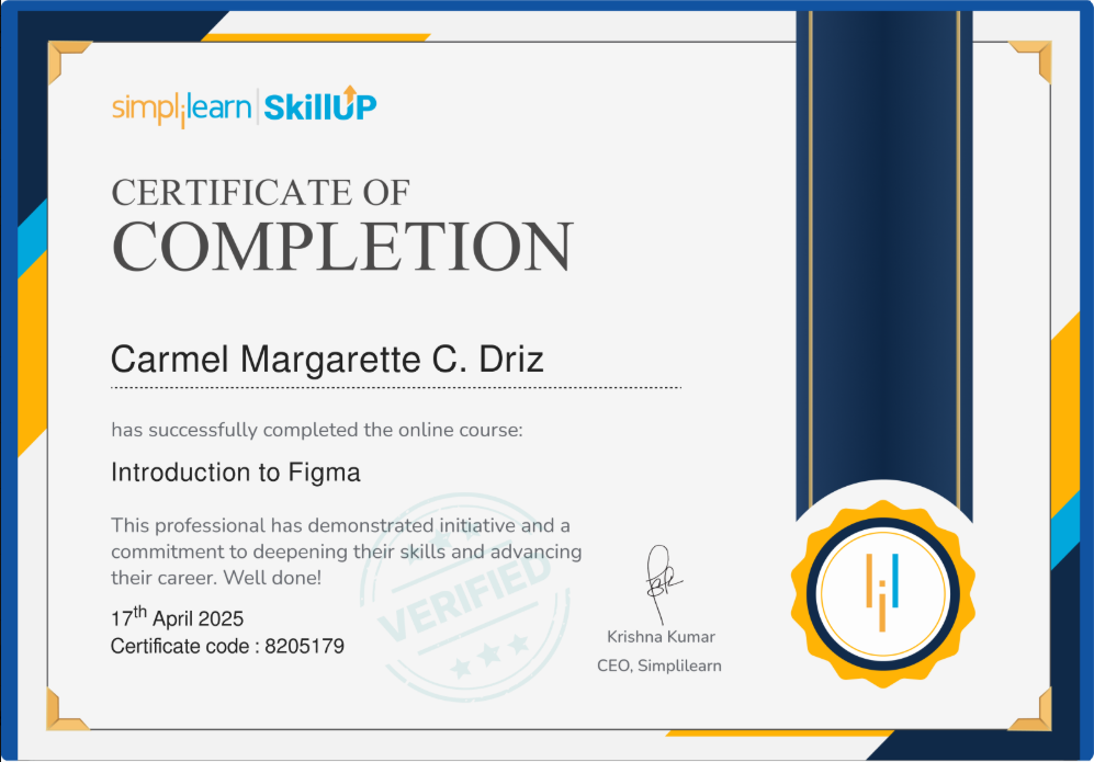 Introduction to Figma Certificate